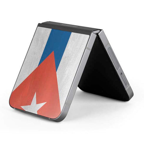 Cuban Flag Distressed Galaxy Z Flip6 Skin